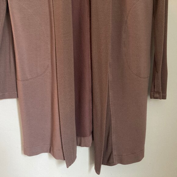 Athleta Cardigan Extra Small Mineral Brown Canopy Wrap Nirvana Athleisure Lounge - Picture 6 of 13